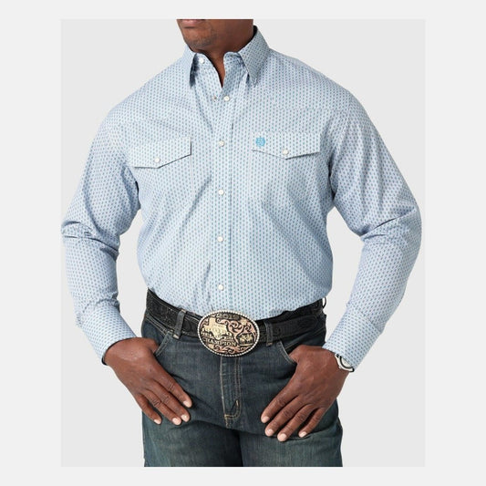 Wrangler Men's Shirt Western George Strait Troubadour Relaxed 112317163 - Clearance