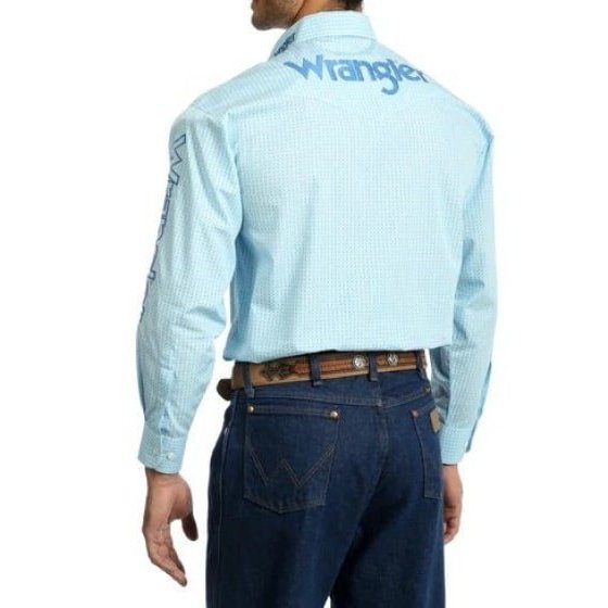 Wrangler Men’s Shirt Western Long Sleeve Logo MP2347M - Wrangler