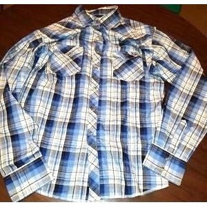 Wrangler Mens Authentics Flannel Shirt Blue Size M