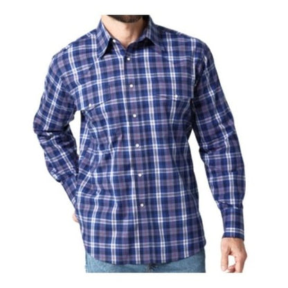 Men’s Wrangler Shirt Western Relaxed Fit Long Sleeve Snaps 112318651 - Wrangler