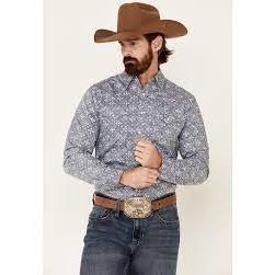 Wrangler Men’s Shirt Western Retro Long Sleeve Snaps MVR547B - Clearance