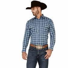 Wrangler Men’s Shirt Western Wrinkle Resistant Long Sleeve Snaps MWR413 - Wrangler