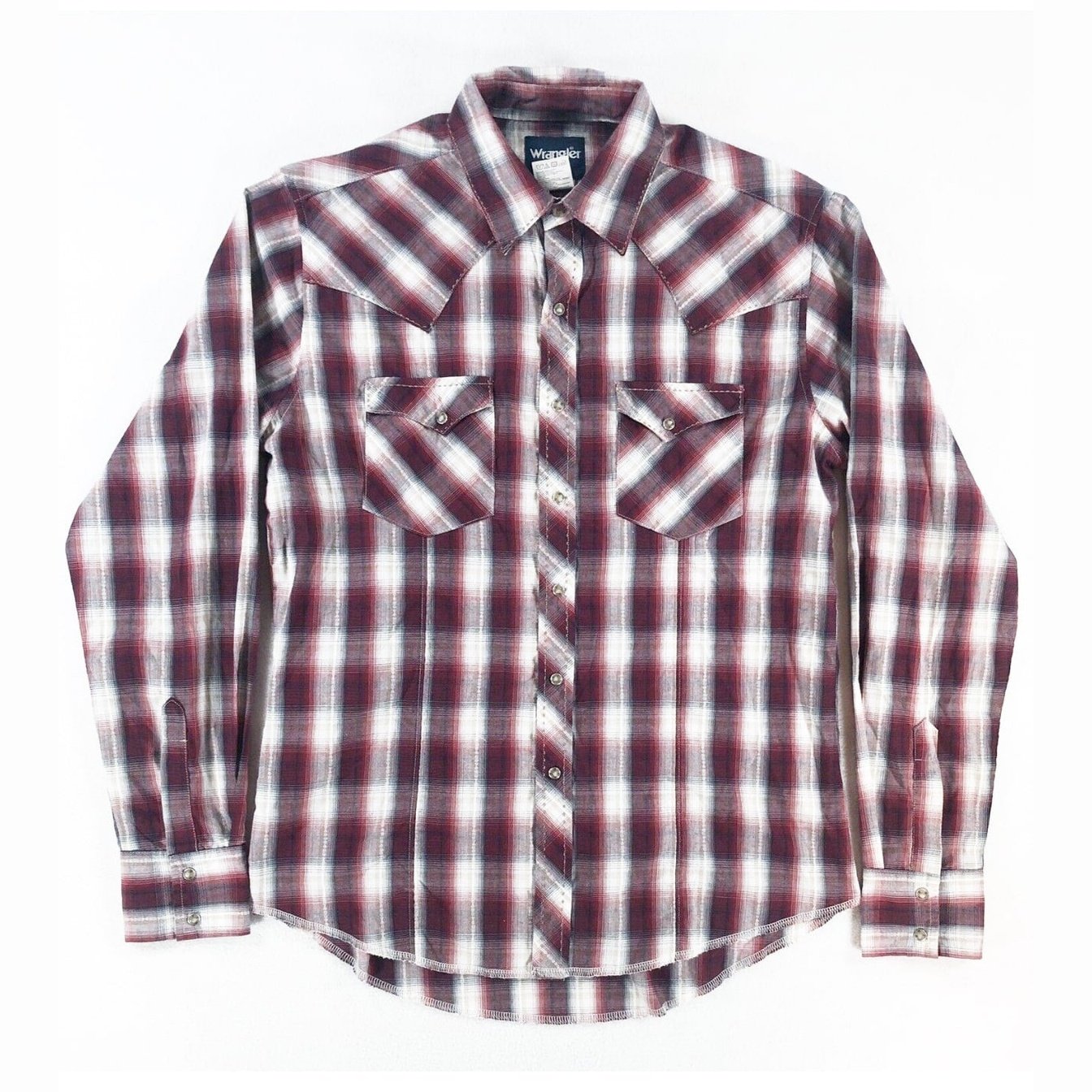 Wrangler Men's Shirt Wrinkle Free Long Sleeve Snaps MVG160M - Clearance