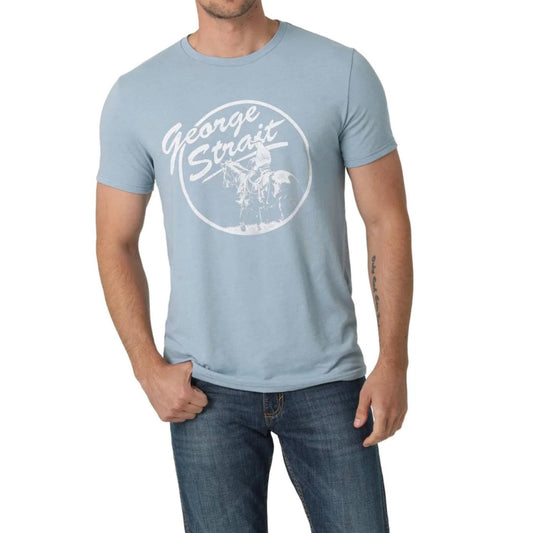 Wrangler Men’s Short Sleeve T-Shirt Ashley Blue 112328821 - Wrangler