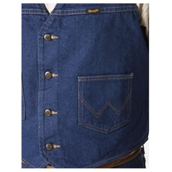 Wrangler Men’s Vest Denim Prewashed Unlined 1074130PW