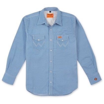 Wrangler® Men’s Work Shirt Flame Resistant Long Sleeve Snaps FR155BL - Wrangler