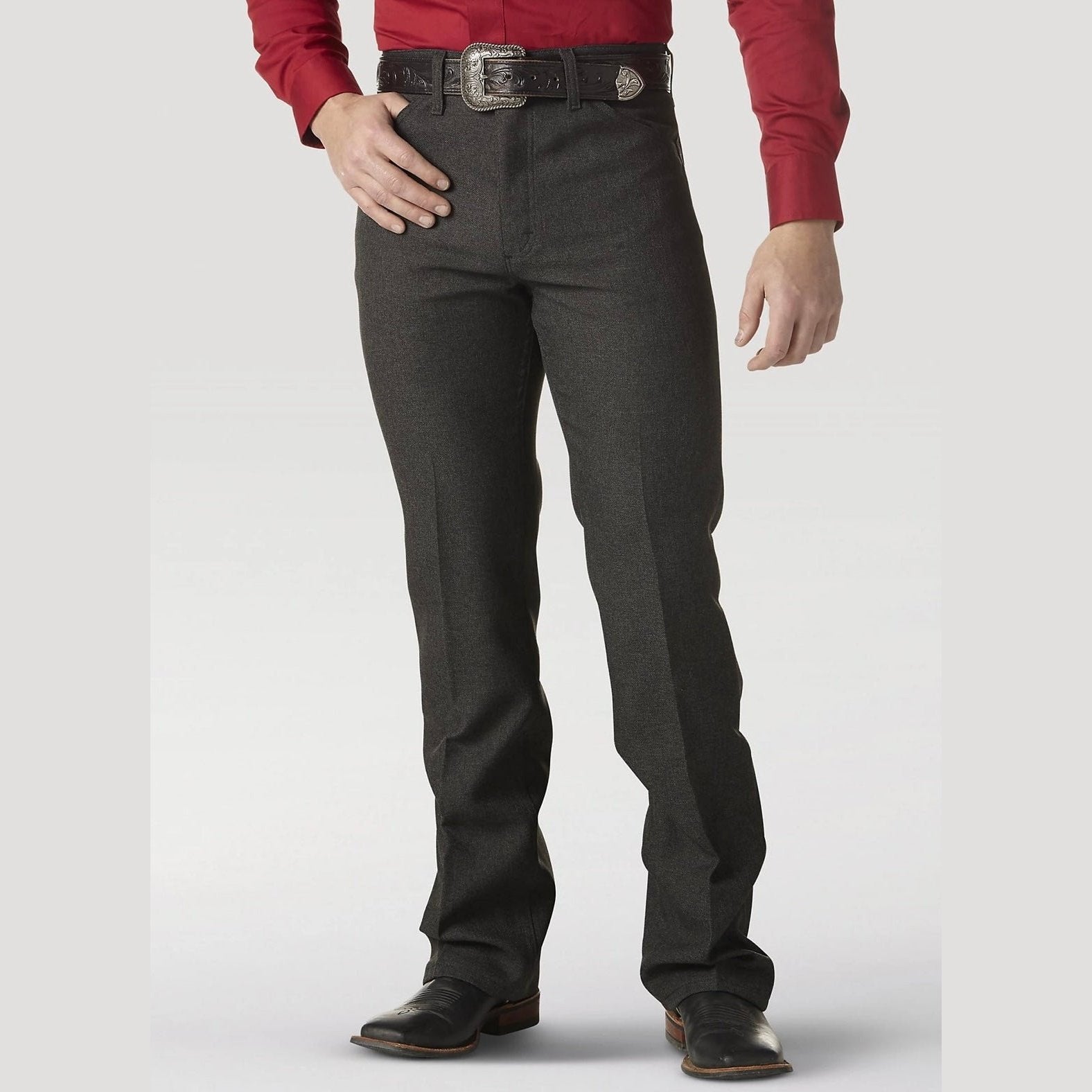 Wrangler Men’s Wrancher Dress Pants Heather Black