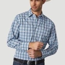 Wrangler Men’s Wrinkle Resistant Shirt Snap MWR372B - Wrangler