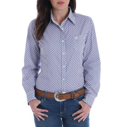 Wrangler Women’s George Strait Shirt Long Sleeve Button Up LGSP617 - Wrangler