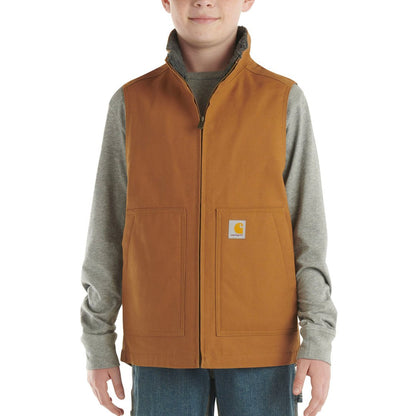 Carhartt Boys' Canvas Sherpa Lined Vest CR8110-D15