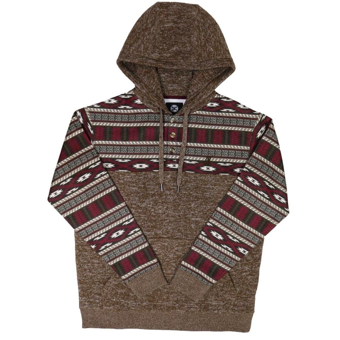 Hooey Unisex Hoodie Jimmy Brown Aztec HH1182BR