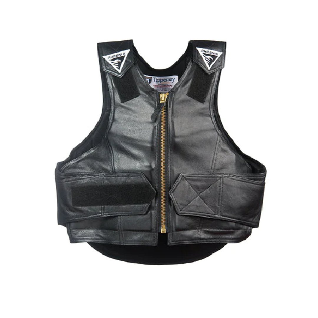 Phoenix Rough Rider Rodeo Vest - Black Leather 1014 - Phoenix